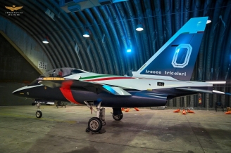 First M-346 for Frecce Tricolori Rolls Out at Leonardo’s Venegono Facility