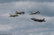 F-35 took part in a Heritage Flight with a P-51 Mustang